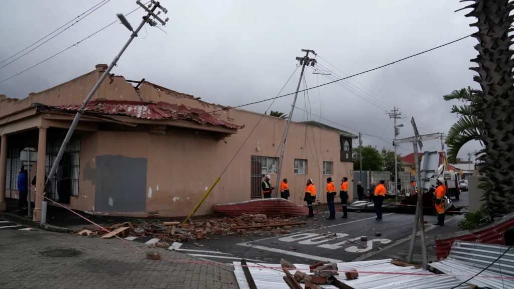 Some building damaged