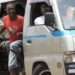 Commercial vehicle (troto) at work
