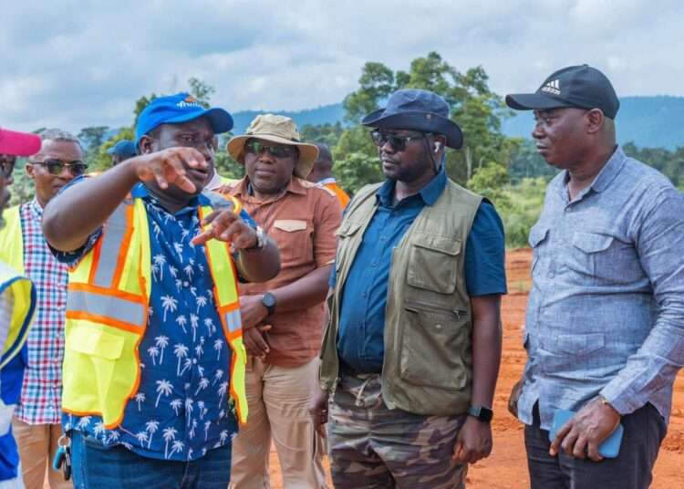 Roads Minister Inspects Progress on Accra-Kumasi Highway Bypass Projects 1 Hon. Francis Asenso-Boakye, Minister for Roads and Highways