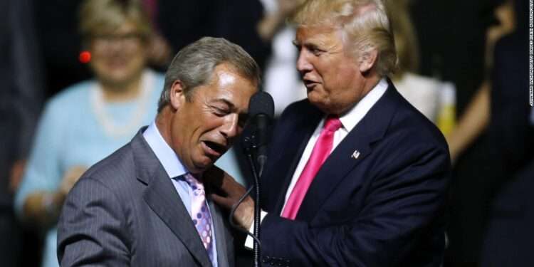 Farage Seeks Momentum from Trump’s Victory Rally 1 Nigel Farage and Donald Trump