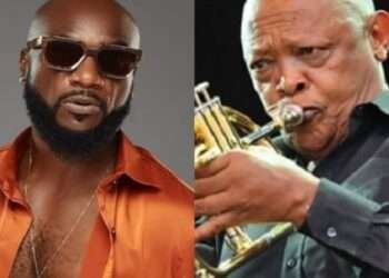 Kwabena Kwabena and the late singer, Hugh Ramapolo Masekela
