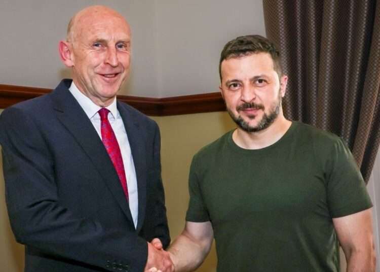 UK Pledges Expanded Support for Ukraine Amid Critical Conflict 1 UK's Defence Secretary John Healey and Ukraine's President Volodymyr Zelenskyy