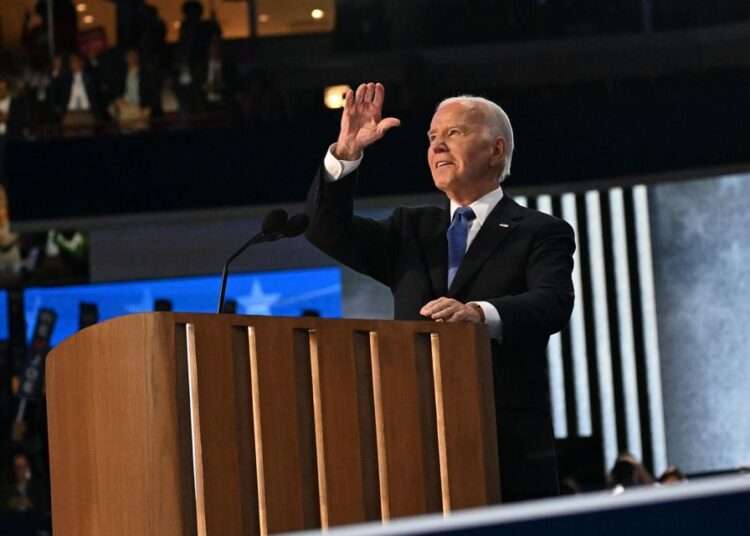 Biden’s Political Legacy Hailed 1 President Joe Biden takes the stage on the first night of the DNC in Chicago.