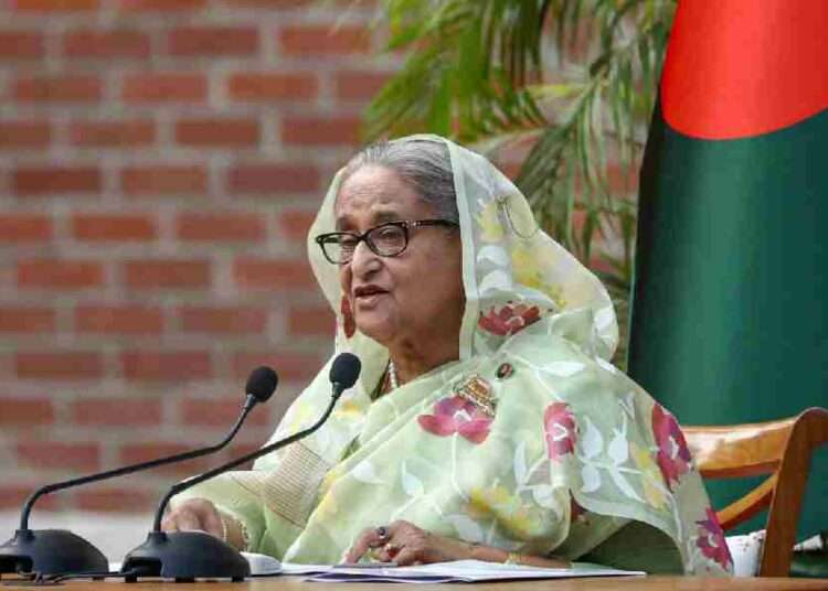 Former Bangladeshi Prime Minister, Sheikh Hasina.