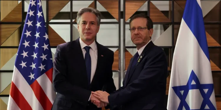 Blinken Poses Latest Ceasefire Push As Probable Last Opportunity 1 U.S Secretary of State, Antony Blinken meets Israel’s President, Isaac Herzog in Tel Aviv.