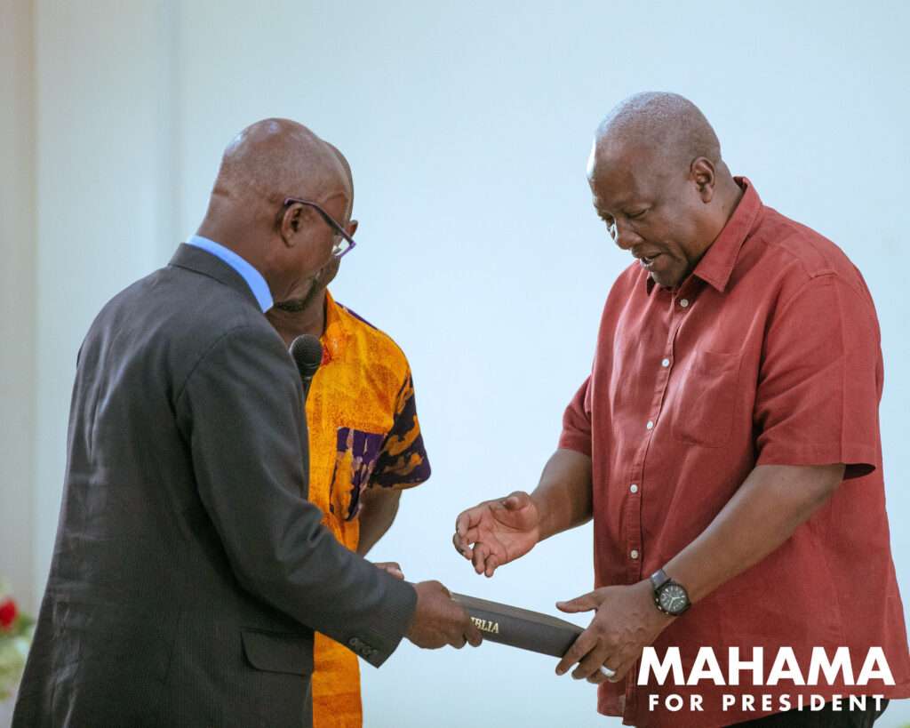 Former President John Dramani Mahama, the NDC’s flagbearer