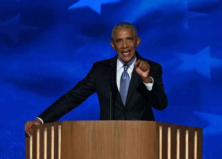 Democrats Told To “Get To Work” 1 Former President Barack Obama speaks on second night of the DNC.