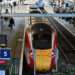 An LNER train at Waverley station in Edinburgh