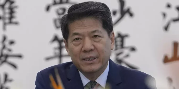 China’s Envoy, Li Hui speaks during a press briefing at the Ministry of Foreign Affairs in Beijing, Tuesday, Aug. 27, 2024.