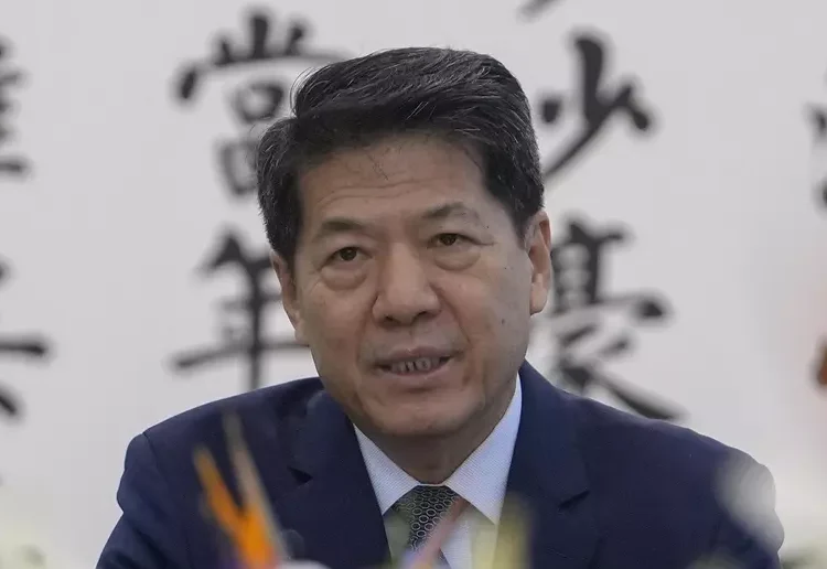 China’s Envoy, Li Hui speaks during a press briefing at the Ministry of Foreign Affairs in Beijing, Tuesday, Aug. 27, 2024.