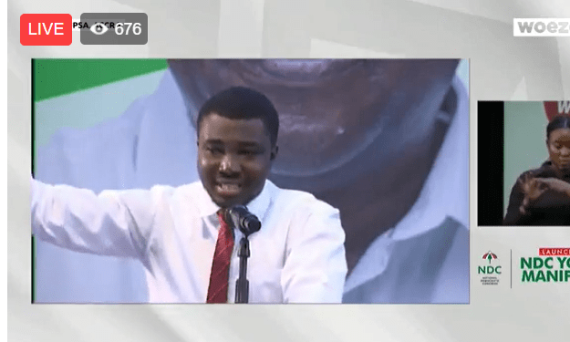 NDC Launches Youth Manifesto with Ambitious Digital Economy Agenda 1 Divine Edem Kwadzodeh, Communication Officer at the Global Student Forum