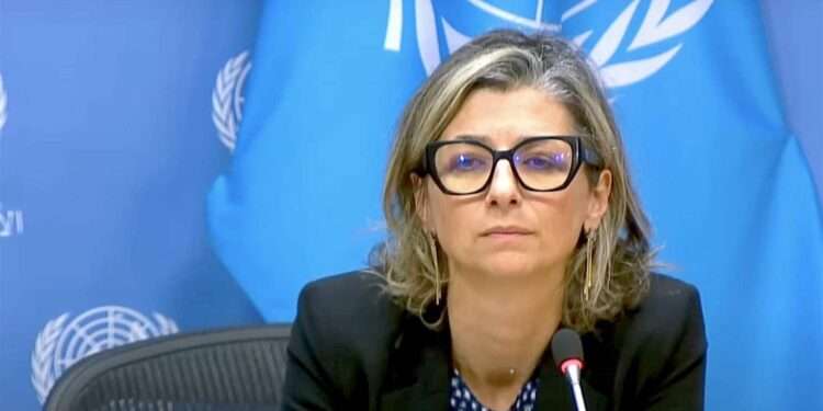 UN's special rapporteur on the occupied Palestinian territories, Francesca Albanese.