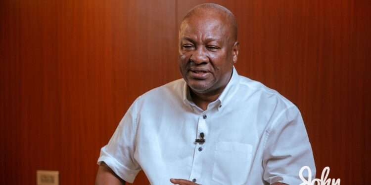 Mahama Wraps Up Four-Day Tour of Volta Region with Media Engagement 1 Former President John Dramani Mahama, NDC Flagbearer