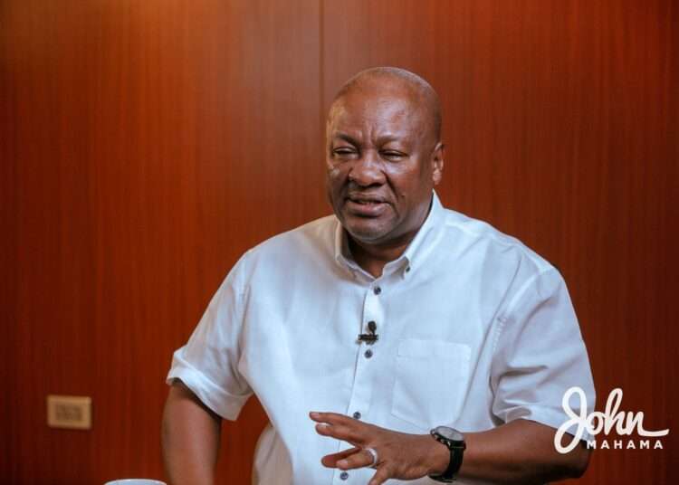 Mahama Wraps Up Four-Day Tour of Volta Region with Media Engagement 1 Former President John Dramani Mahama, NDC Flagbearer
