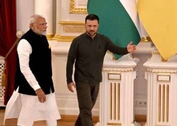 India Not An Indifferent Bystander In Russia-Ukraine War 1 Ukrainian President, Volodymyr Zelenskyy (R) and Indian Prime Minister, Narendra Modi in Mariinskyi Palace, on August 23, 2024.