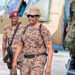 Sudan's army chief Abdel Fattah al-Burhan (C) arrives at a graduation ceremony in Gibet near Port Sudan on July 31, 2024.