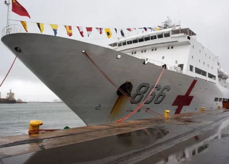 Cape Town Residents Flock to Chinese Medical Ship 1 The Peace Ark ship