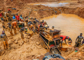 Illegal Mining: a Persistent Threat to Ghana's Ecosystem and Agriculture 3 A scene showing an activity of illegal mining