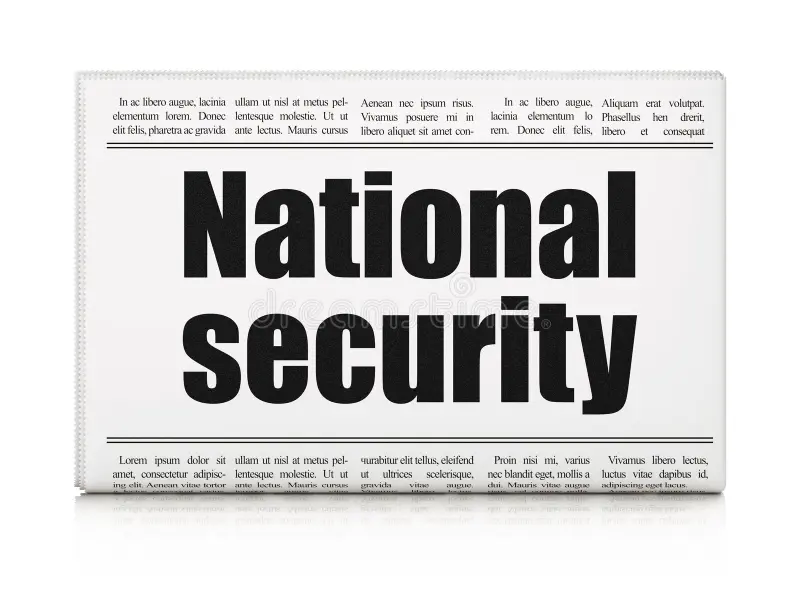 safety concept newspaper headline national security safety concept newspaper headline national security white background d 113218578