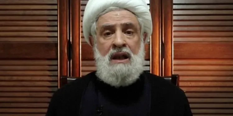 Hezbollah Vows Readiness For Israeli Ground Offensive 1 Hezbollah Deputy Leader, Sheikh Naim Qassem delivers an address from an unknown location, September 30, 2024.