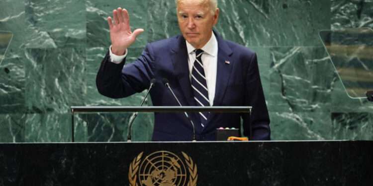 Biden Makes Final Address To UNGA 1 U.S. President Joe Biden waves as he leaves the stage during the United Nations General Assembly (UNGA) at the United Nations headquarters on September 24, 2024 in New York City.
