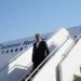 Iran's President, Masoud Pezeshkian disembarks from his plane upon landing in Baghdad, September 11, 2024.