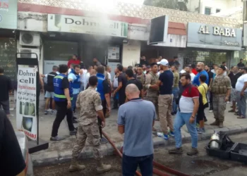 Second Wave Of Deadly Explosions Hit Lebanon 1 People and first responders gather at the scene of a reported device explosion in Saida in southern Lebanon.