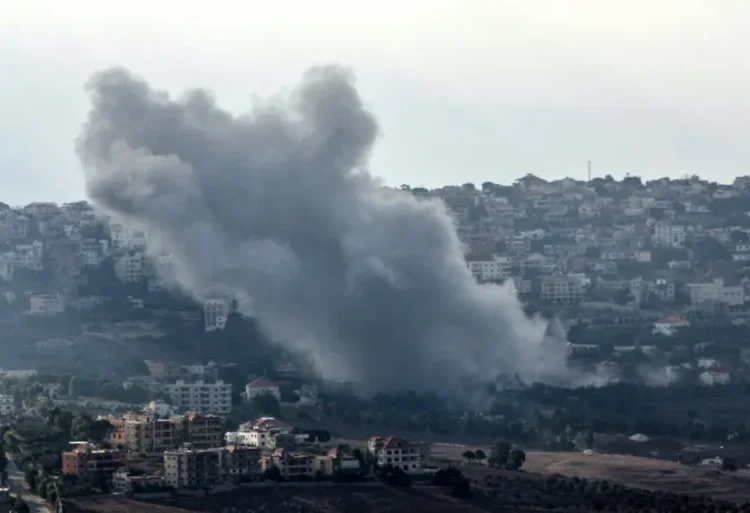 UNIFIL Urges Diplomatic Efforts To Protect Civilians In Southern Lebanon 1 Smoke billows from the site of an Israeli strike that targeted the southern Lebanese village of Khiam on September 22, 2024.