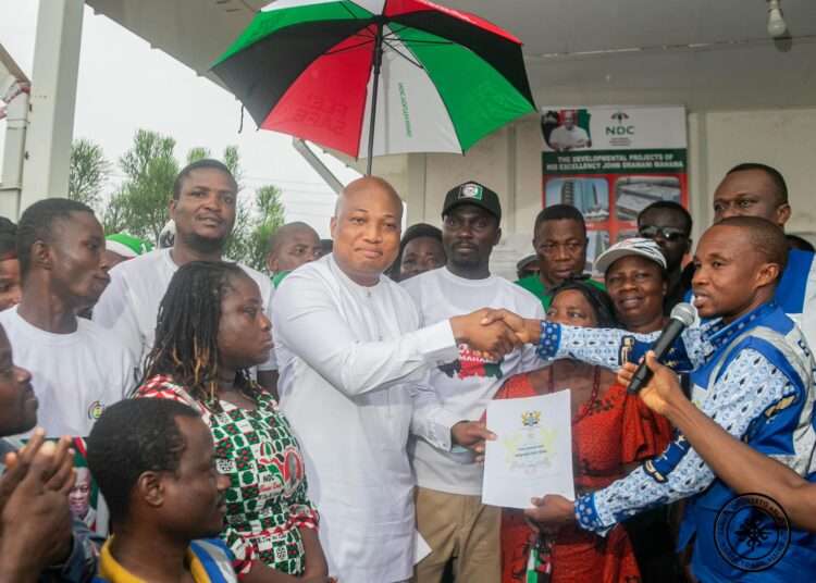 Ablakwa Files 2024 Nomination, Launches Operation 94% Votes for Mahama 1 Samuel Okudzeto Ablakwa, MP and NDC Parliamentary Candidate for North Tongu Constituency submitting his 2024 Nomination Forms to the North Tongu District Electoral Commissioner