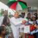 Samuel Okudzeto Ablakwa, MP and NDC Parliamentary Candidate for North Tongu Constituency  submitting his 2024 Nomination Forms to the North Tongu District Electoral Commissioner