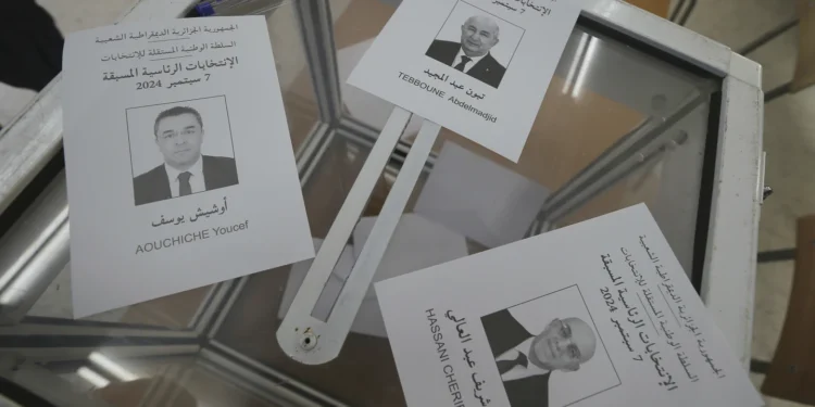 Ballot showing the three candidates