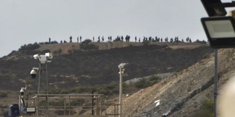 Migrants around the Ceuta enclave
