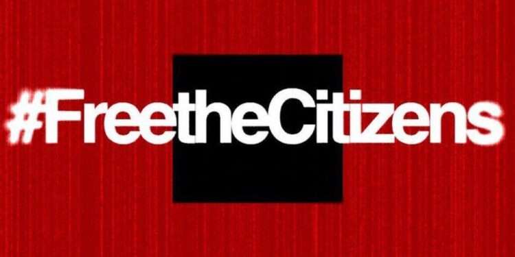 FreeTheCitizens protestors