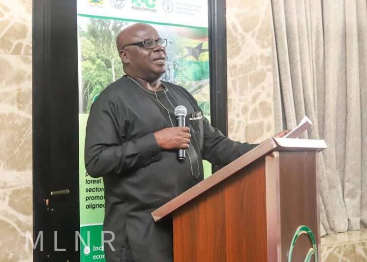 Prof. Agbesinyale Urges Accurate Forestry Data in Ghana’s Economy 1 Professor Patrick Agbesinyale, Chief Director for the Ministry of Lands and Natural Resources