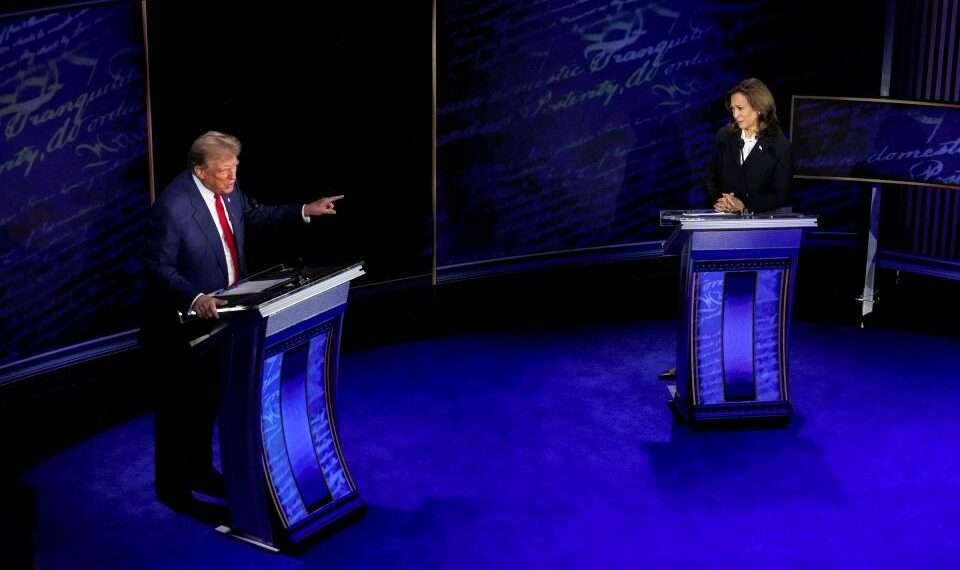 America Witnesses Crucial Duel Over Its Future 1 Vice President Kamala Harris, right, and former President Donald Trump during the second presidential debate at the Pennsylvania Convention Center in Philadelphia