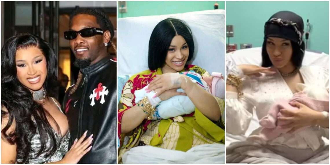 Cardi B and her estranged husband, Offset with new born baby