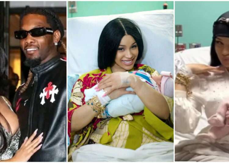 Rapper Cardi B Announces Birth of Third Child Amid Divorce 1 Cardi B and her estranged husband, Offset with new born baby