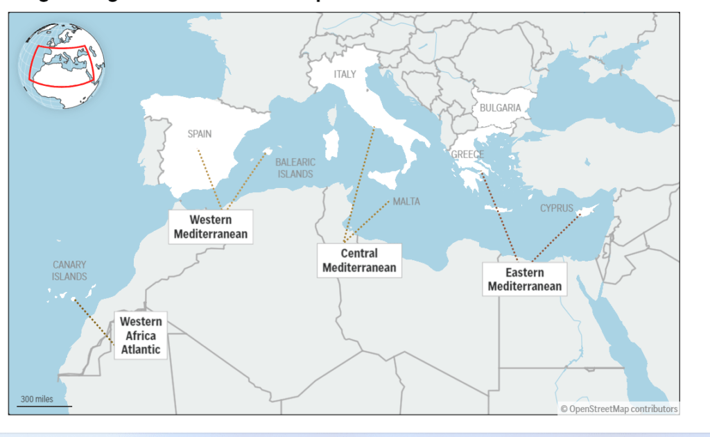 points of departure of migrants