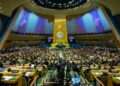 A wide view of the General Assembly Hall during the opening of the Summit of the Future.