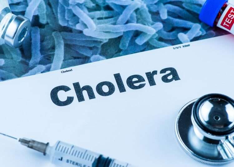 GHS Confirms Cholera Cases in Greater Accra 1 Close up of Cholera word disease and stethoscope,Medical health concept