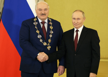 Belarusian President, Alexander Lukashenko and Vladimir Putin, Russian President.