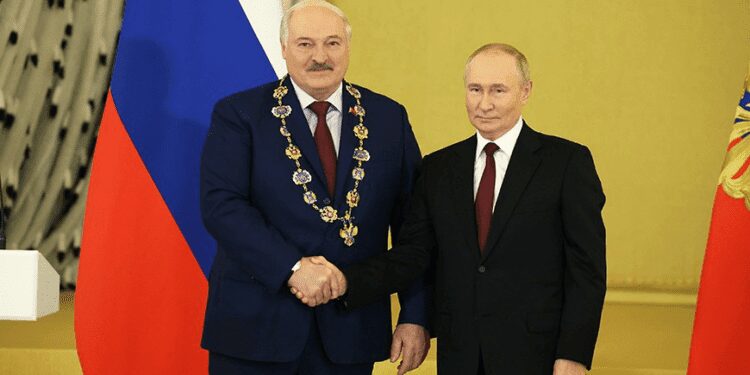 Belarusian President, Alexander Lukashenko and Vladimir Putin, Russian President.