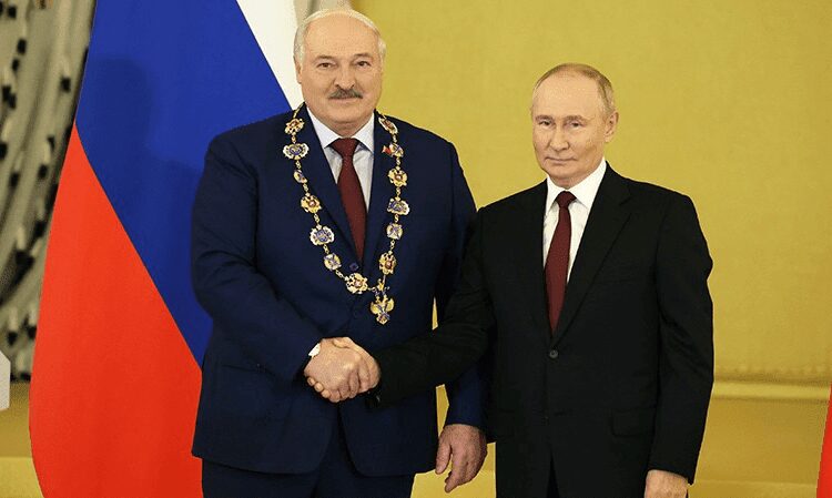 Lukashenko Awarded Russia’s Highest State Award 1 Belarusian President, Alexander Lukashenko and Vladimir Putin, Russian President.