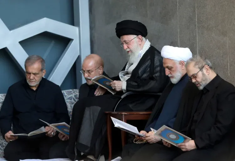 Iran's Supreme Leader Calls Attack Minimum Punishment For Israel 1 Iran’s Supreme Leader, Ayatollah Ali Khamenei attends a commemoration ceremony of the late leader of Lebanon’s Hezbollah Hassan Nasrallah, in Tehran.