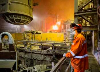 A steel factory in UK