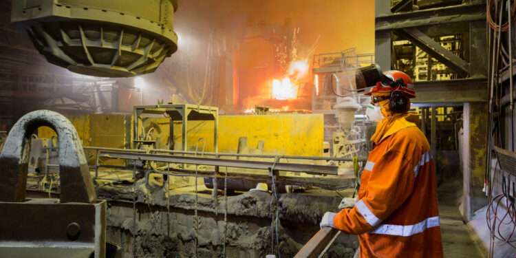 A steel factory in UK