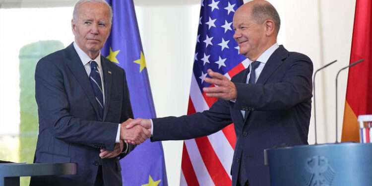 U.S President, Joe Biden (left) and German Chancellor, Olaf Scholz(right).