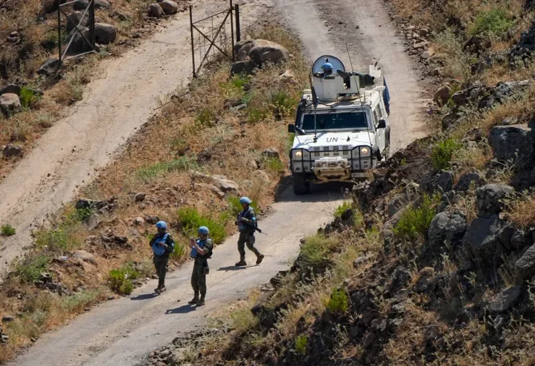 UN peacekeepers along the Lebanese side of the border with Israel.