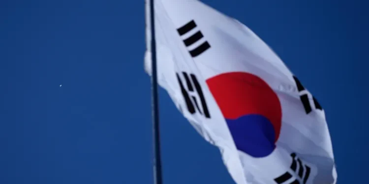 A South Korean national flag.