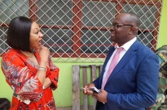 NDC Reminds EC of Its Commitment after Special IPAC Meeting 1 Dr Edward Omane Boamah, Director of IT and Elections of the NDC in a picture with Madam Jean Mensa, Chairperson Electoral Commission of Ghana